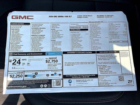 New 2026 GMC Sierra 1500 SLT w/ SLT Premium Plus Package AWD/4WD image 11