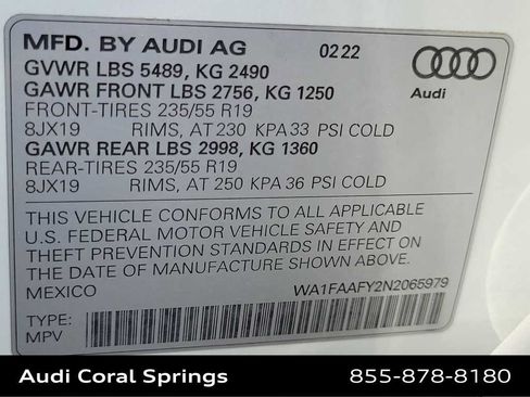 Certified 2022 Audi Q5 2.0T Prestige AWD/4WD image 29