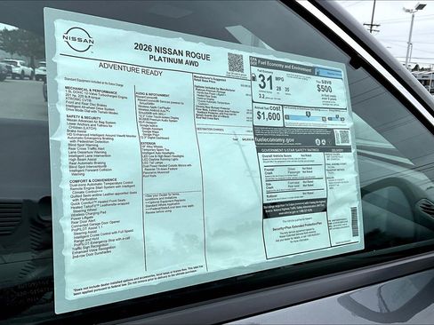 Used 2026 Nissan Rogue Platinum w/ Platinum Premium Package image 14