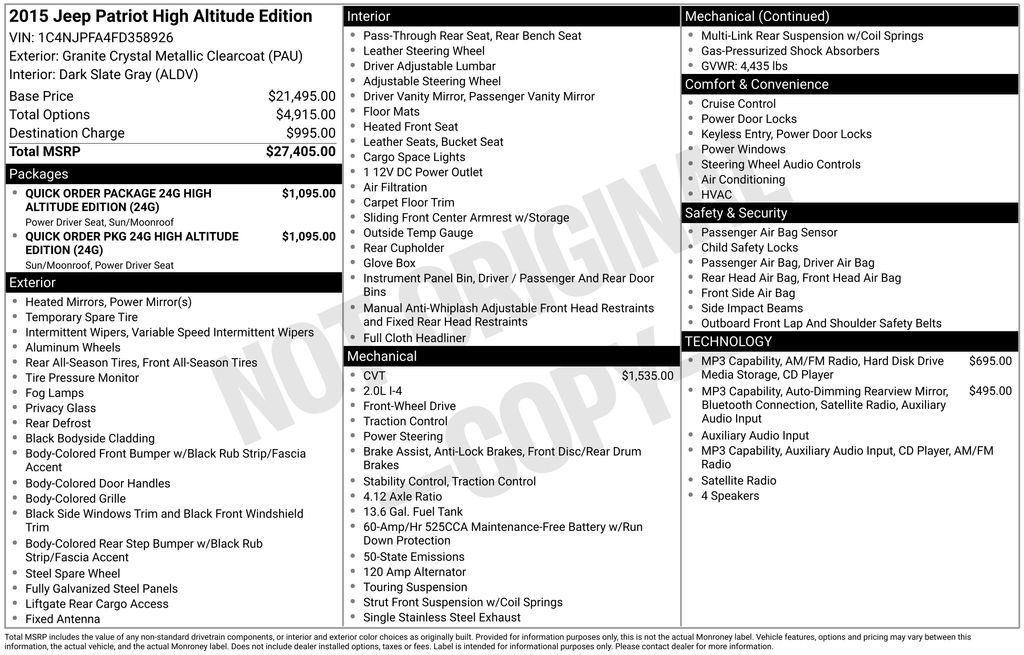 Used 2015 Jeep Patriot High Altitude FWD image 8