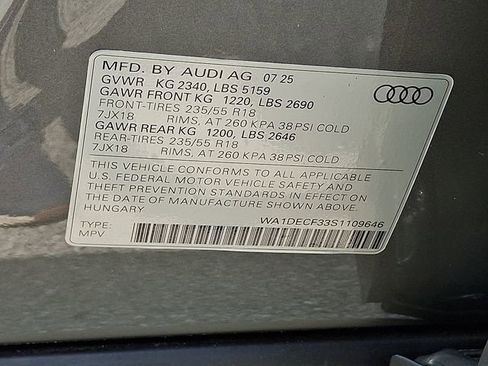 Certified 2025 Audi Q3 2.0T Premium w/ Convenience Package AWD/4WD image 26