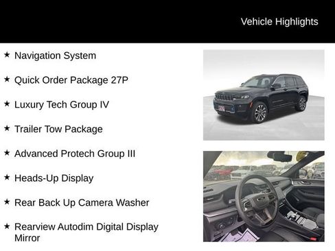New 2024 Jeep Grand Cherokee Overland w/ Advanced Protech Group III AWD/4WD image 8