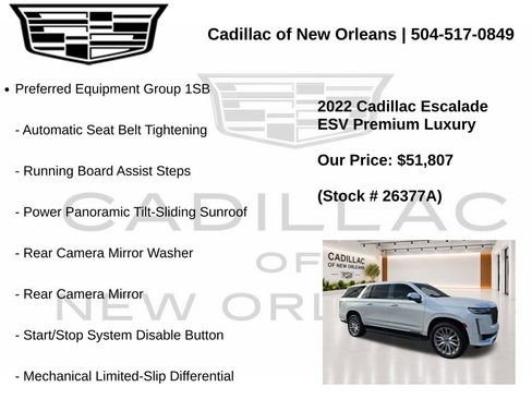 Used 2022 Cadillac Escalade ESV Premium Luxury AWD/4WD image 7