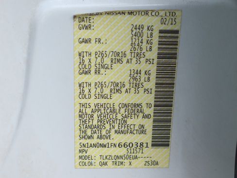 Used 2015 Nissan Xterra X image 41