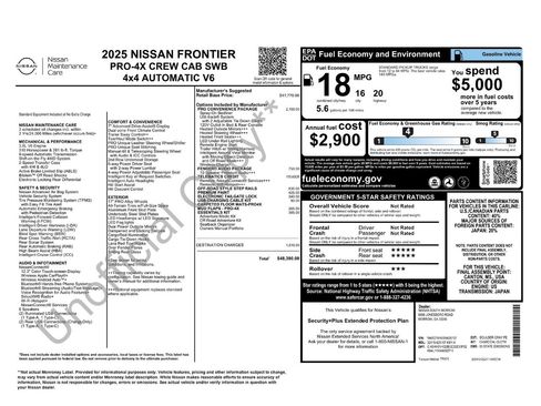 Certified 2025 Nissan Frontier PRO-4X w/ Pro Convenience Package AWD/4WD image 36