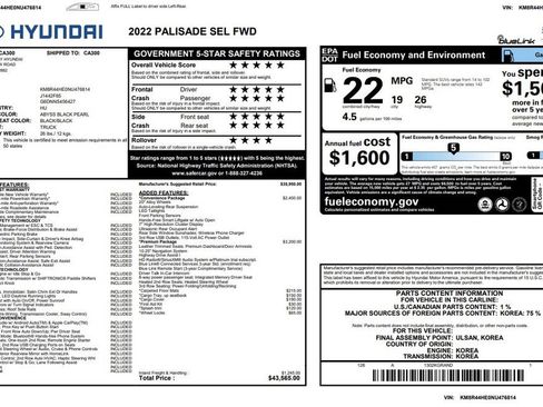 Used 2022 Hyundai Palisade SEL w/ Premium Package FWD image 2