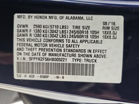 Used 2017 Honda Ridgeline RTL image 48