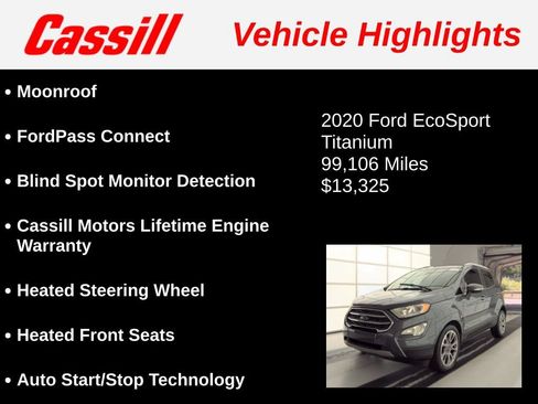 Used 2020 Ford EcoSport Titanium FWD image 3