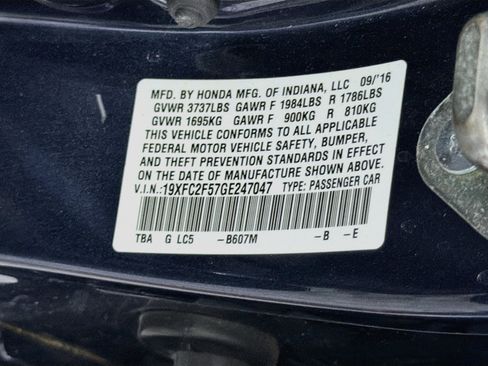 Used 2016 Honda Civic LX image 12