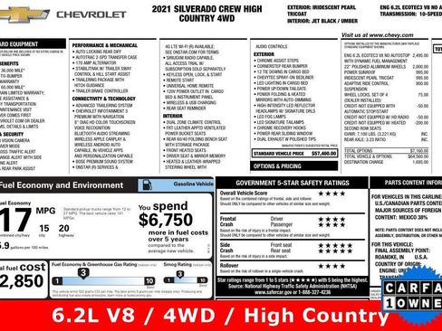 Used 2021 Chevrolet Silverado 1500 High Country image 30