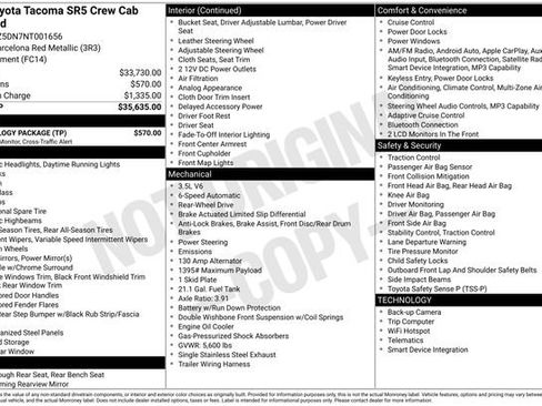 Used 2022 Toyota Tacoma SR5 w/ Technology Package RWD image 48