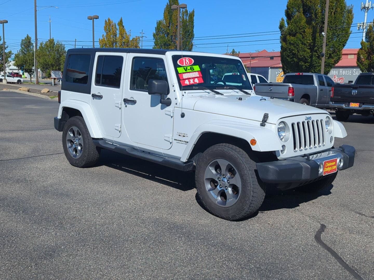 Used 2018 Jeep Wrangler Unlimited Sahara AWD/4WD image 1