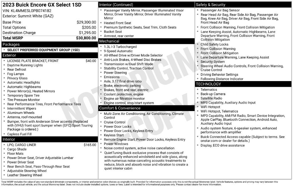 Used 2023 Buick Encore GX Select AWD/4WD image 31