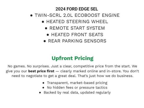 Certified 2024 Ford Edge SEL w/ Convenience Package AWD/4WD image 2