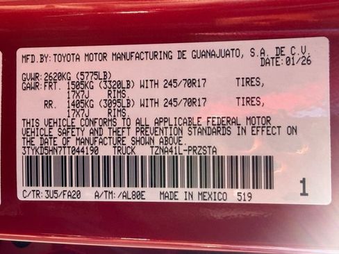 Used 2026 Toyota Tacoma SR RWD image 24