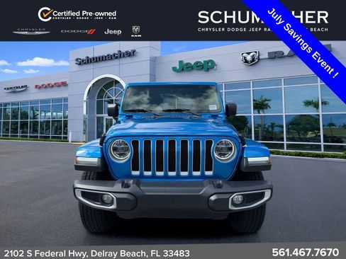 Used 2022 Jeep Wrangler Unlimited Sahara w/ LED Lighting Group AWD/4WD image 2