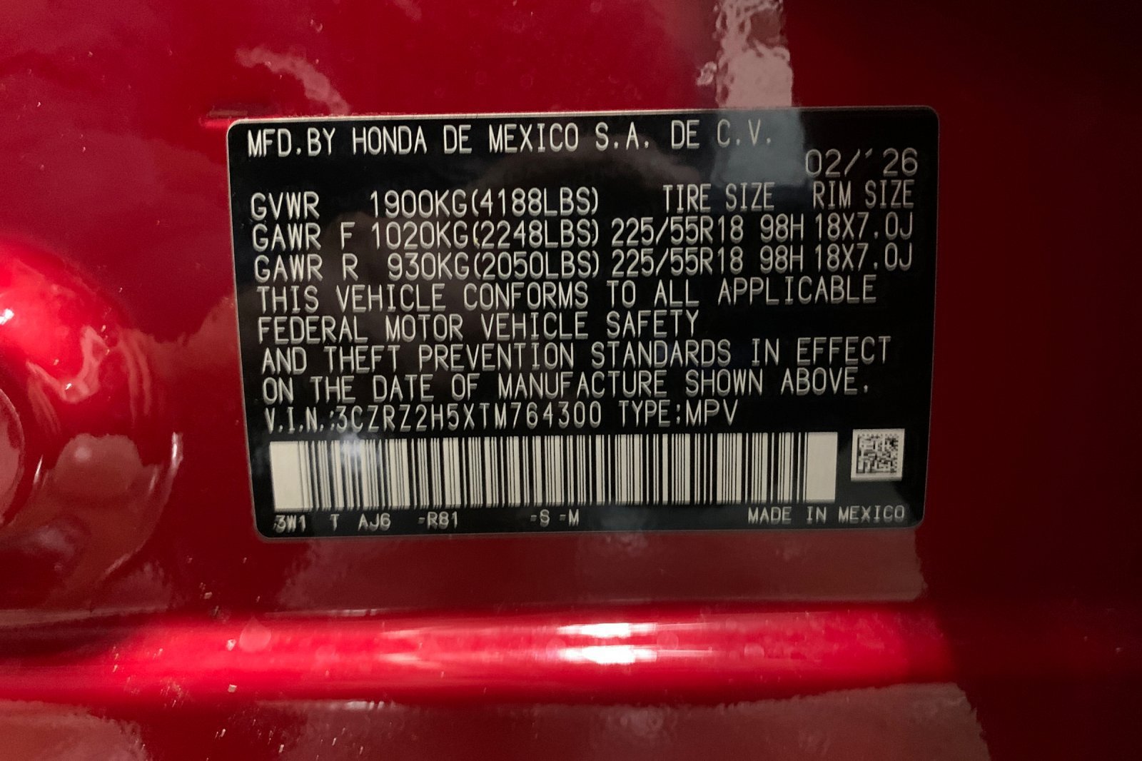Certified 2026 Honda HR-V Sport image 34
