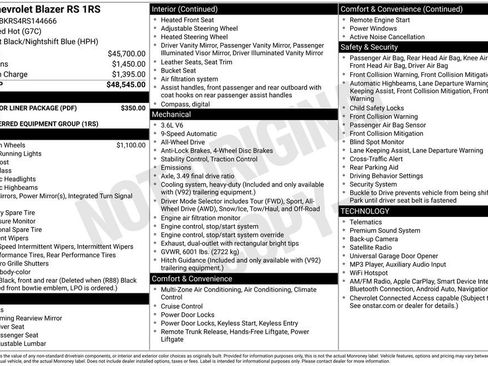 Used 2024 Chevrolet Blazer RS w/ LPO, Floor Liner Package AWD/4WD image 27