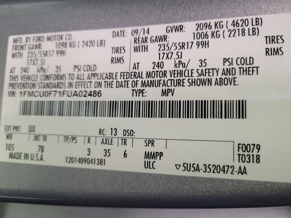 Used 2015 Ford Escape S FWD image 33