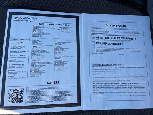 Certified 2025 Hyundai Elantra N Line image 34