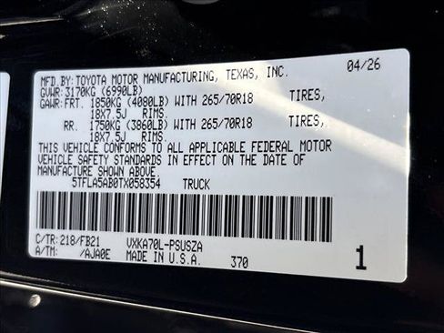Certified 2026 Toyota Tundra SR5 w/ SR5 Convenience Package RWD image 20