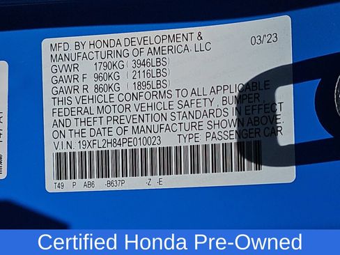 Certified 2023 Honda Civic Sport image 11