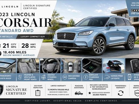 Certified 2023 Lincoln Corsair AWD w/ Equipment Group 101A image 3