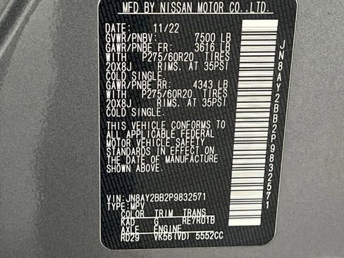 Used 2023 Nissan Armada SL w/ Captain's Chairs Package image 83