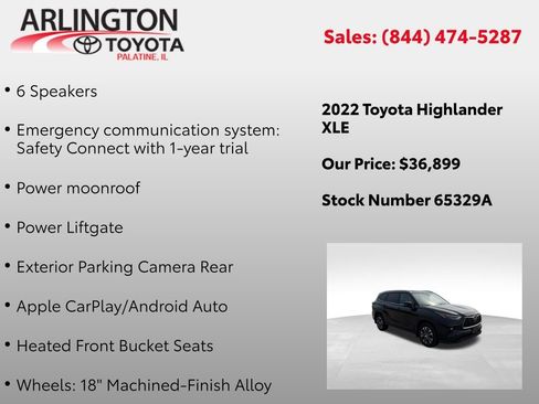 Used 2022 Toyota Highlander XLE image 3