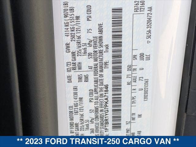 Used 2023 Ford Transit 250 Low Roof w/ Load Area Protection Package RWD image 22
