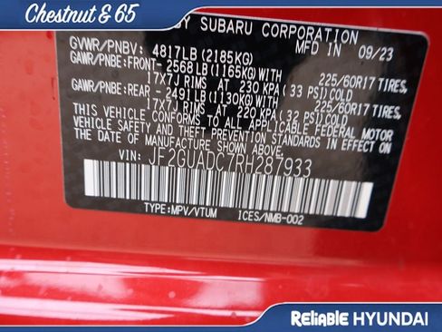 Used 2024 Subaru Crosstrek 2.0i Premium AWD/4WD image 40