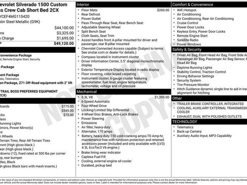 Used 2021 Chevrolet Silverado 1500 Custom Trail Boss AWD/4WD image 4