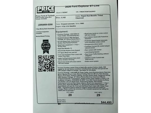 Used 2026 Ford Explorer ST-Line w/ ST-Line Street Pack RWD image 23