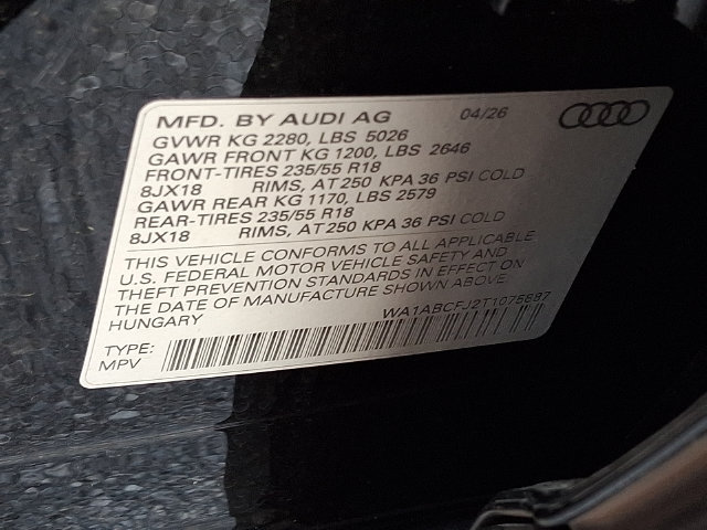 Certified 2026 Audi Q3 quattro 2.0T AWD/4WD image 26
