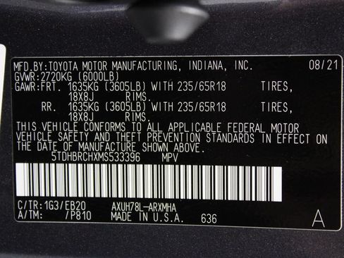Used 2021 Toyota Highlander XLE AWD/4WD image 65