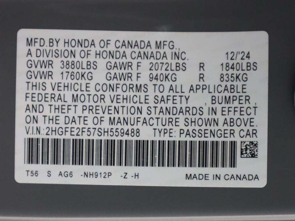 Certified 2025 Honda Civic Sport image 44