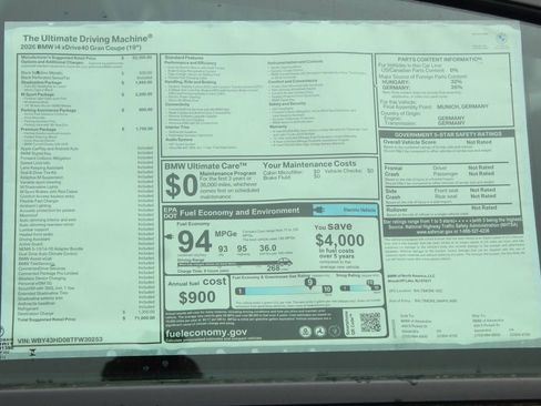 New 2026 BMW i4 xDrive40i w/ M Sport Package AWD/4WD image 2