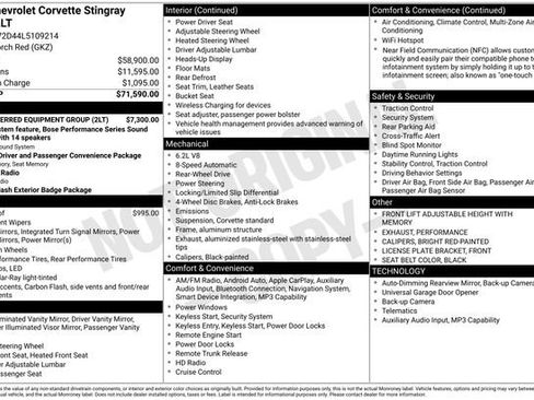 Certified 2020 Chevrolet Corvette Stingray Preferred Cpe w/ 2LT Preferred Equipment Group RWD image 32