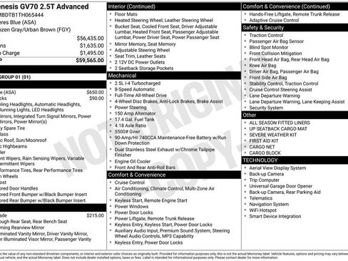 New 2026 Genesis GV70 2.5T Advanced AWD/4WD image 2