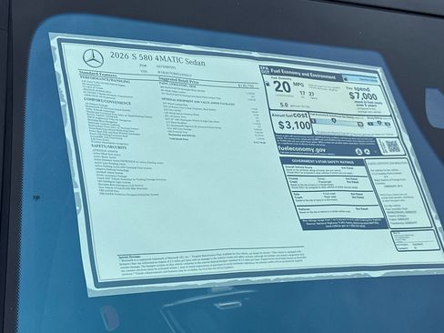 New 2026 Mercedes-Benz S 580 4MATIC Sedan image 29