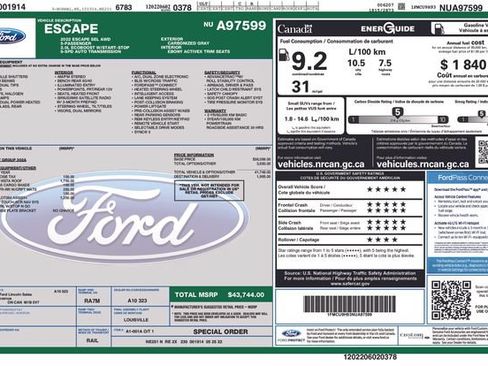 Used 2022 Ford Escape SEL w/ Equipment Group 302A AWD/4WD image 50