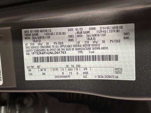 Used 2022 Ford Ranger Lariat w/ Equipment Group 501A High image 28