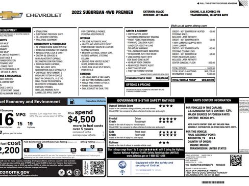 Used 2022 Chevrolet Suburban Premier AWD/4WD image 32
