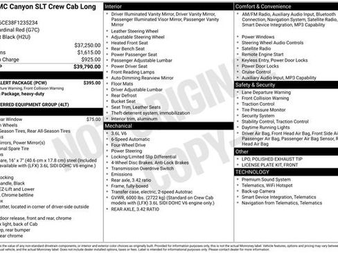 Used 2015 GMC Canyon SLT w/ Driver Alert Package AWD/4WD image 12
