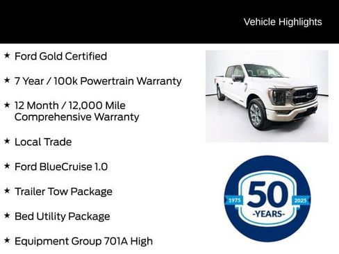 Certified 2023 Ford F150 Platinum w/ Equipment Group 701A High image 6