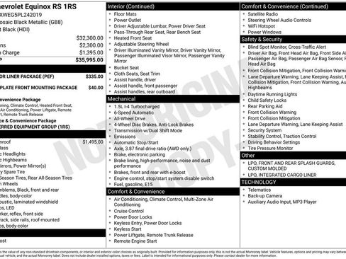Used 2023 Chevrolet Equinox RS w/ LPO, Floor Liner Package AWD/4WD image 6