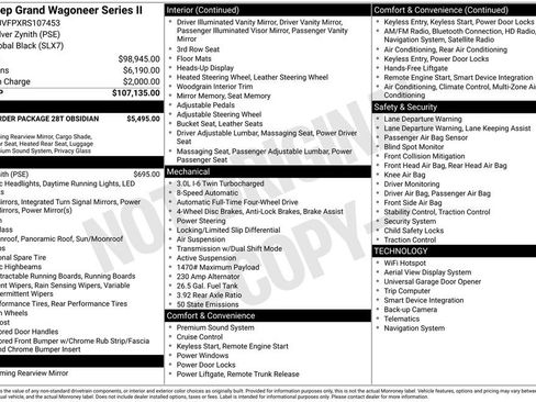 Used 2024 Jeep Grand Wagoneer Series II w/ Quick Order Packagew 28T image 2