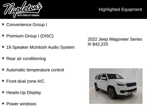 Used 2022 Jeep Wagoneer Series III w/ Premium Group I AWD/4WD image 15