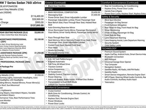 Used 2023 BMW 760i xDrive w/ Luxury Rear Seating Package AWD/4WD image 3