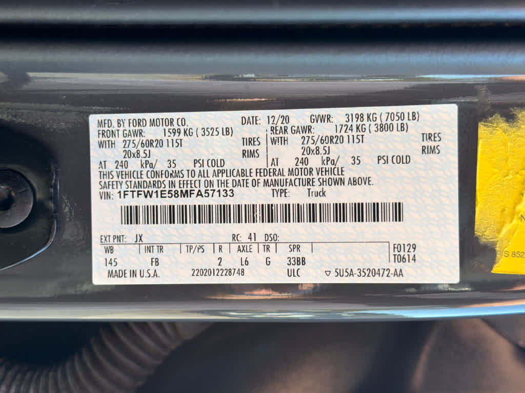 Used 2021 Ford F150 XLT w/ Equipment Group 302A High AWD/4WD image 38